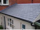 New slate roof with lead flashing and ridge capping